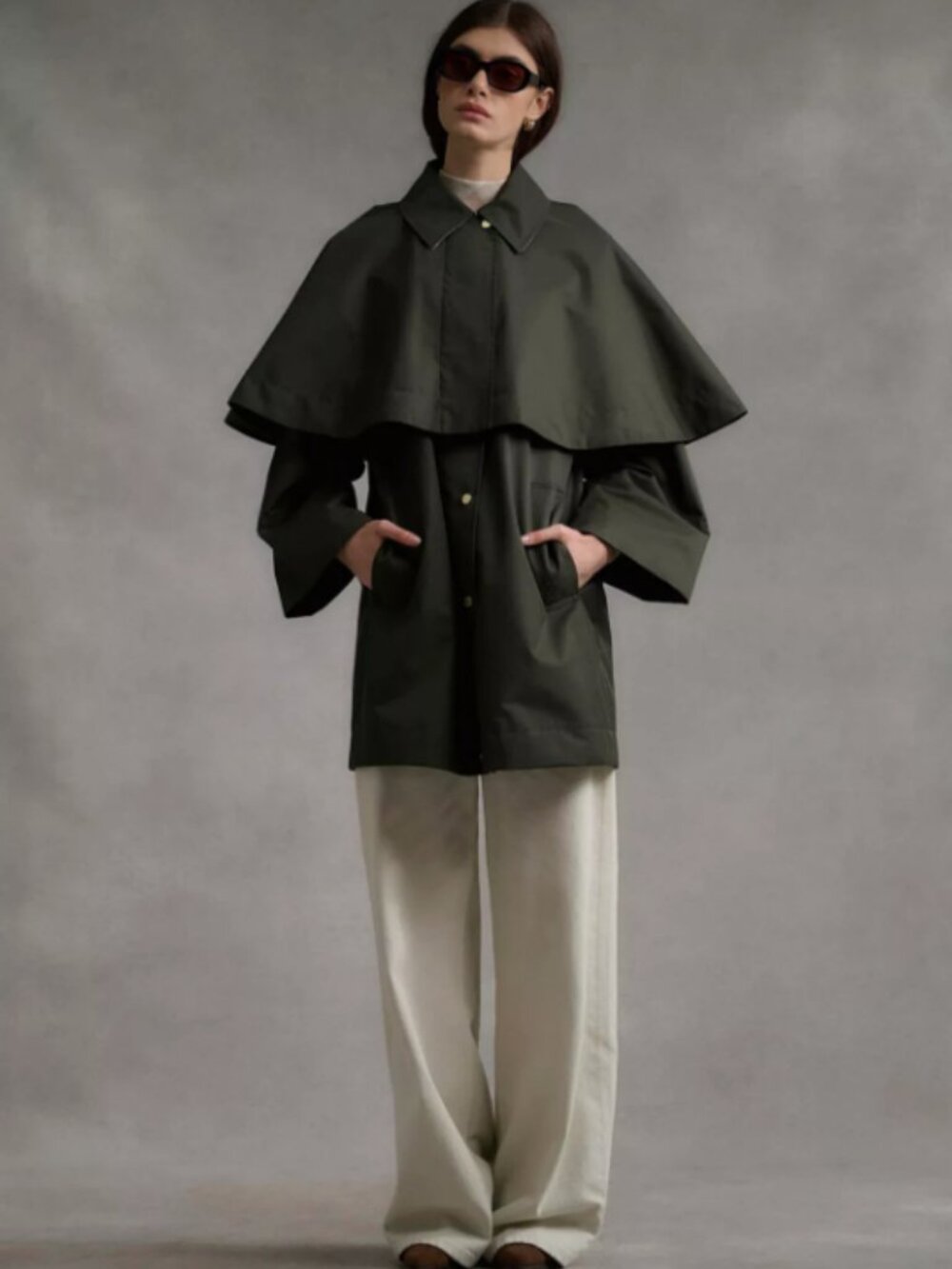 Barbour FIA CAPED (Removable )TWILL Water Resistant Jacket MSRP$420 British Chic - Picture 5 of 16